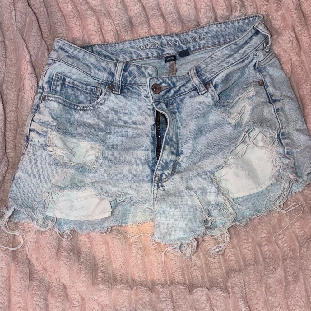 Brand new American Eagle Outfitters Light Blue Ripped Jean Shorts